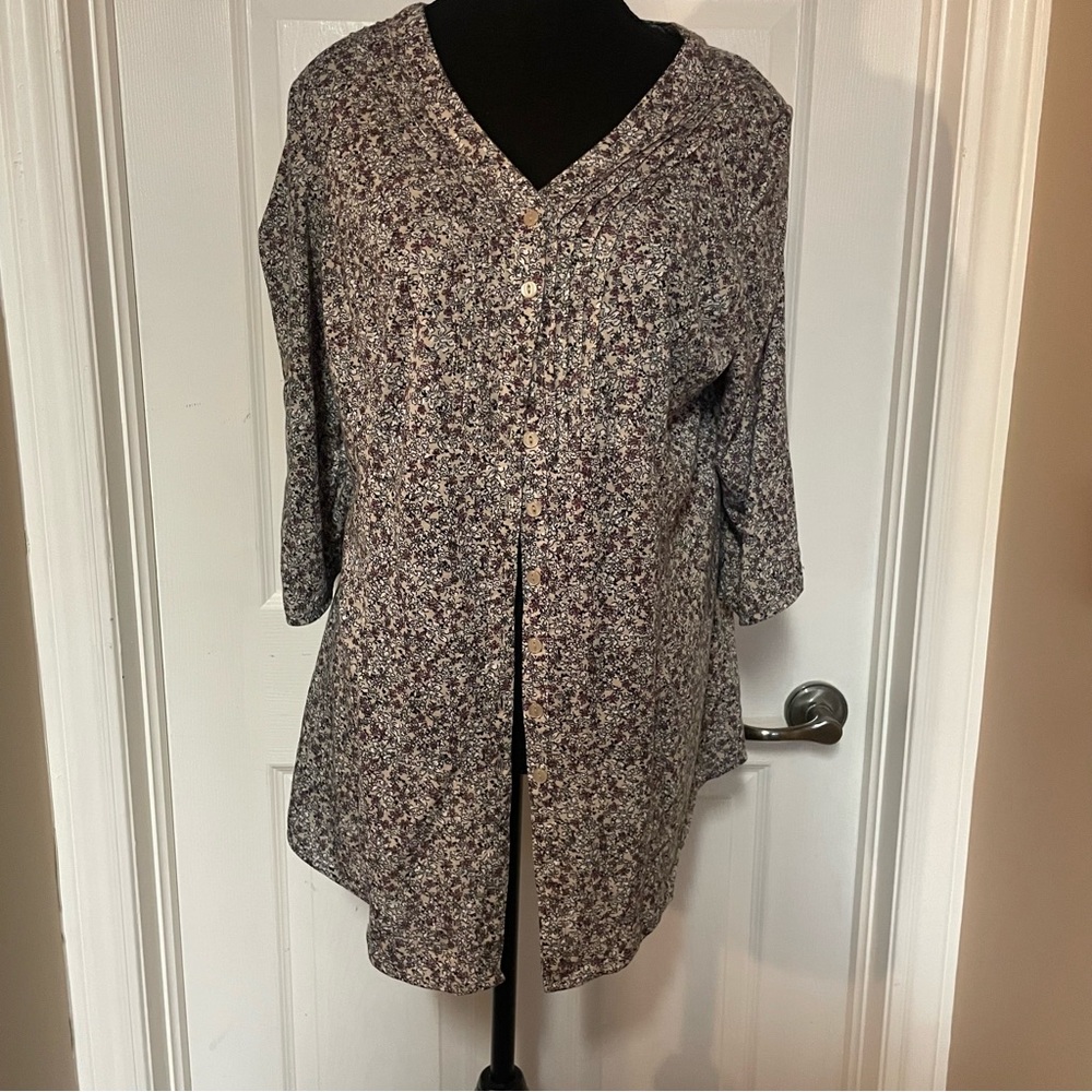 Floral Button-Up Women's Top